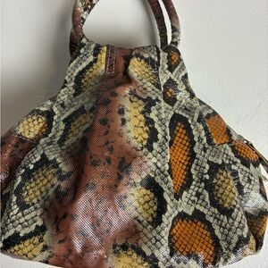 Sondra Roberts Multicolor Snakeskin Shoulder Bag